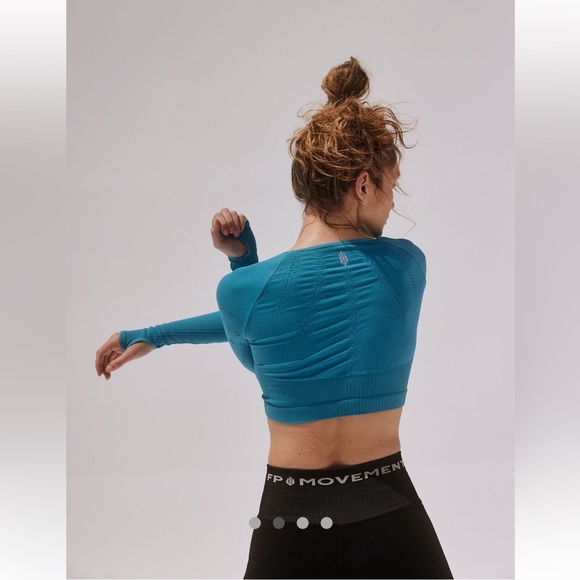 Free People Good Karma Crop Long Sleeve Layer xs/s - Picture 2 of 9